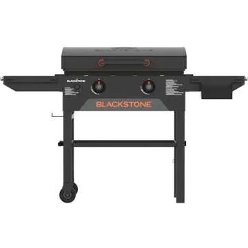 Blackstone Original 28 Inch Omnivore Griddle 2287 with Hood and Side Shelves, Flat Top Grill, Outdoor Griddle with Blackstone Accessories, Blackstone Griddle Seasoning, Wholesalehome Gloves and Cloth