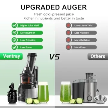 Ventray Premium Cold Press Juicer for Whole Fruits & Veggies