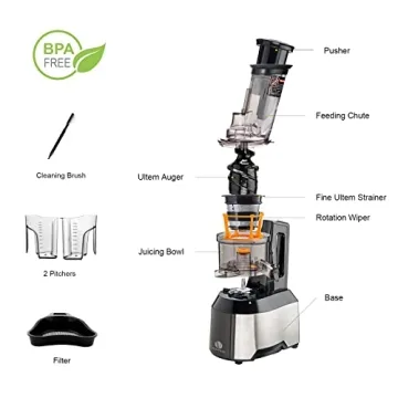 Ventray Premium Cold Press Juicer for Whole Fruits & Veggies