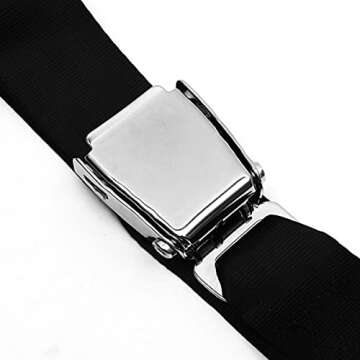 OGIFOAHC Adjustable 7-39" Airplane Seatbelt Extender - FITS All Airlines (not Southwest) Bring You a Comfortable Trip, Black