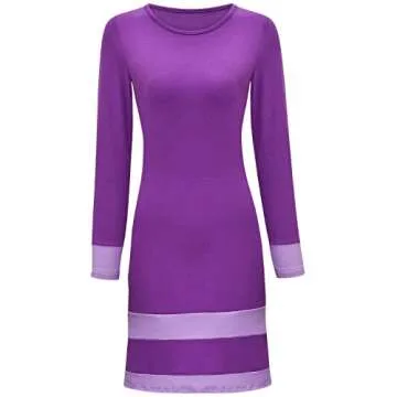 HMPRT Halloween Costume Women 2022,Purple Mini Dress,Purple Headband,Costumes Wig,Green Scarf,Socks ...