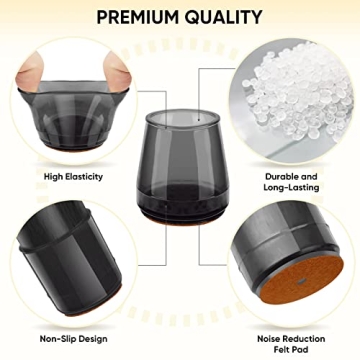 BALEINE Chair Leg Floor Protectors - Silence & Scratch-Free