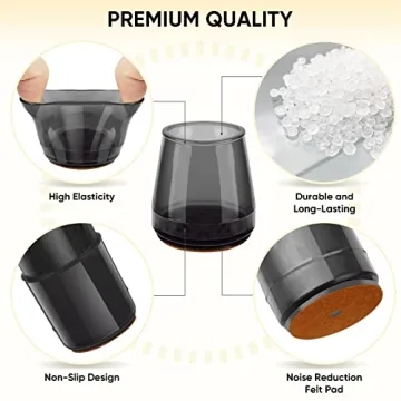 BALEINE Chair Leg Floor Protectors - Silence & Scratch-Free