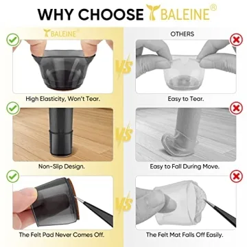 BALEINE Chair Leg Floor Protectors - Silence & Scratch-Free