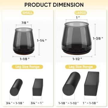 BALEINE Chair Leg Floor Protectors - Silence & Scratch-Free