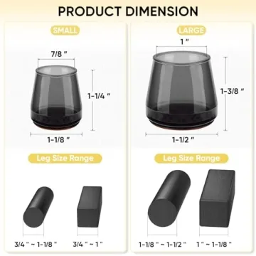 BALEINE Chair Leg Floor Protectors - Silence & Scratch-Free