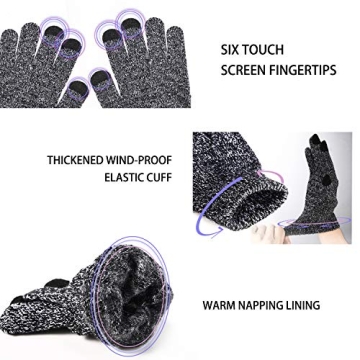 TRENDOUX Winter Knit Touch Screen Gloves for All