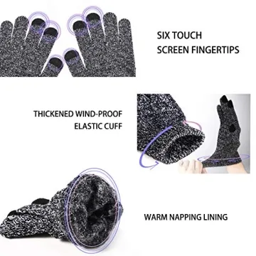 TRENDOUX Winter Knit Touch Screen Gloves for All