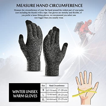 TRENDOUX Winter Knit Touch Screen Gloves for All