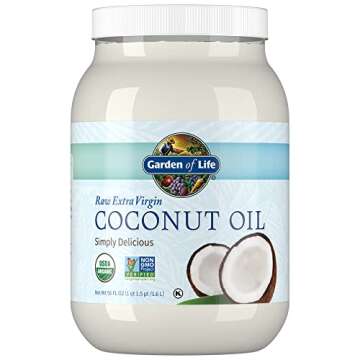 Garden of Life Raw Extra Virgin Organic Coconut Oil for Hair, Skin, Cooking, 110 Servings - Pure Unr...