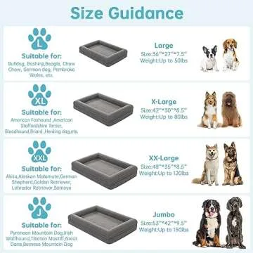 Loeysu Large Orthopedic Dog Bed Waterproof & Washable