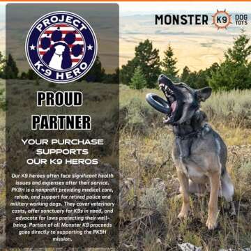 Monster K9 Indestructible Chew Ring - Lifetime Replacement - Ultra Durable Dog Toy for Aggressive Ch...
