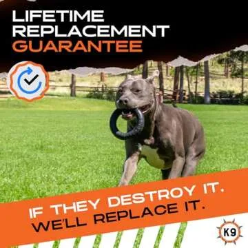 Monster K9 Indestructible Chew Ring - Lifetime Replacement - Ultra Durable Dog Toy for Aggressive Chewers - Chew, Tug, & Fetch - Best Tough Dog Toy for Medium & Large Breeds - Made in USA - 6.5in