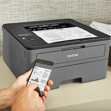 Brother HLL2305W Compact Mono Laser Single Function Printer with Wireless and Mobile Device Printing, White