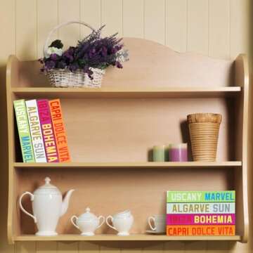 Honoson Preppy Room Decor Preppy Decorative Books Modern Fashion Coffee Table Book for Shelf Decor Contemporary Farmhouse Stacked Books Display Faux Books for Teens (Elegant Style,4 Pcs)