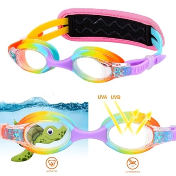 RUIGAO Kids Goggles for Joyful Swimming Ages 2-6