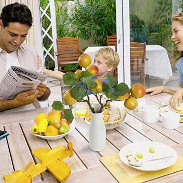 Hagao Artificial Fruit Branches Artificial Apple Highly Simulation Lifelike Model for Vase Home Party Decoration (2pcs Apple Branches)