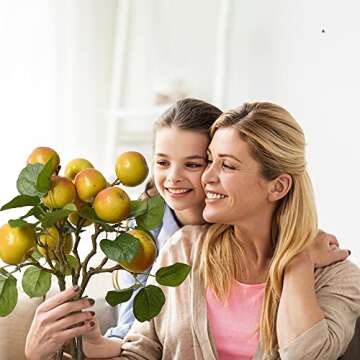 Hagao Artificial Fruit Branches Artificial Apple Highly Simulation Lifelike Model for Vase Home Party Decoration (2pcs Apple Branches)