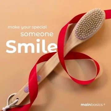 MainBasics Back Scrubber – Ergonomic Dual-Sided Body Brush