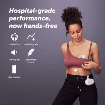 Elvie Stride Plus - Hospital-Grade App-Controlled Breast Pump for Hands-Free Convenience