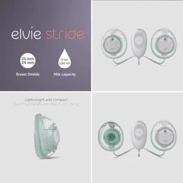 Elvie Stride Plus App-Controlled Breast Pump for Moms