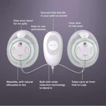 Elvie Stride Plus App-Controlled Breast Pump for Moms