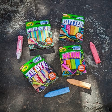 Crayola Neon Chalk 5ct Vibrant Washable Outdoor Fun