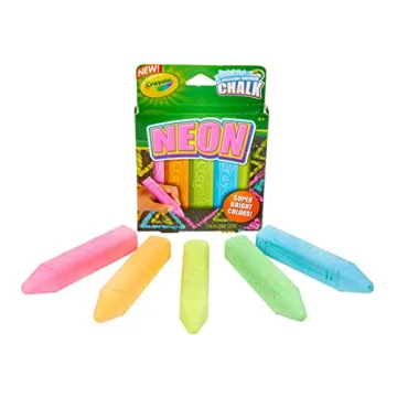 Crayola Neon Chalk 5ct Vibrant Washable Outdoor Fun