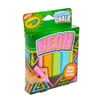 Crayola Neon Chalk 5ct Vibrant Washable Outdoor Fun