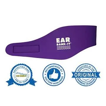Ear Band-It Swimming Headband - Invented by Physician - Hold Ear Plugs in - The Original Swimmer's Headband - Doctor Recommended - Secure Earplugs