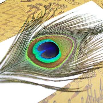 Peacock Feather Pen Set Antique Calligraphy Writing Quill Ink Dip Pen with Holder, Ink and 5 Replacement Nibs in Gift Box-Christmas Gifts