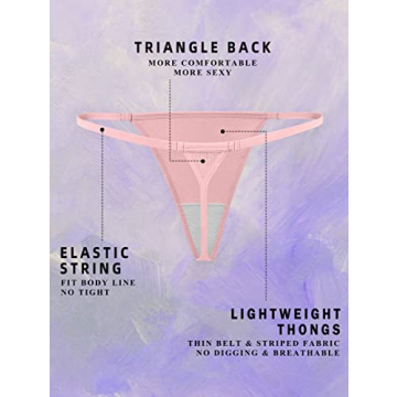 OQQ 6 Pack G-String Thongs for Women – Comfort & Style