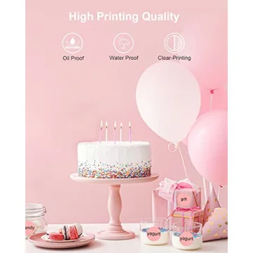 POLONO Genuine 2" Pink Thermal Labels for Versatile Use