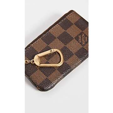 Louis Vuitton Women's Pre-Loved Pochette Cles, Damier Eben, Brown, One Size