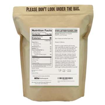 Anthony's Allulose Sweetener, 2 lb, Batch Tested Gluten Free, Keto Friendly Sugar Alternative, Zero ...