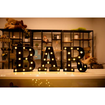 Light Up Black and Gold Marquee Numbers for Parties