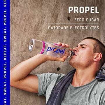 Propel Water, Berry Flavored Water With Electrolytes, 16.9 Fl Oz (pack of 6)