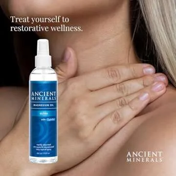 Ancient Minerals Magnesium Oil Spray Bottle of Pure Genuine Zechstein Magnesium Chloride - Topical Magnesium for Skin Application (8oz)
