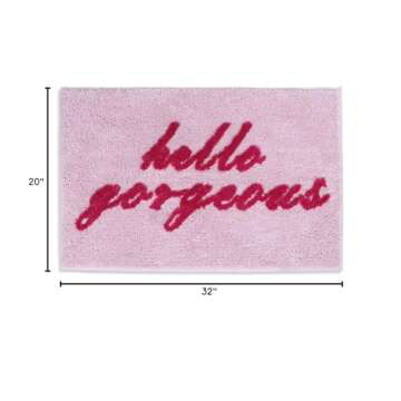 Hello Gorgeous Bath Mat Cute Bathroom Rugs Microfiber Absorbent Bath Mat Funny Bathroom Decor for Ap...