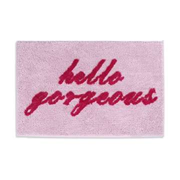Hello Gorgeous Bath Mat Cute Microfiber Bathroom Accessory