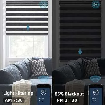 SmartWings Motorized Zebra Shades - Custom Light Control Decor
