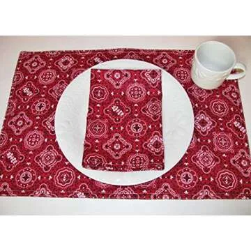 Red Bandana Kitchen Linens Set - 5 Piece Collection