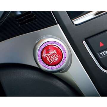 Bling Ring Cover for Push Start Button - Chic Car Decor