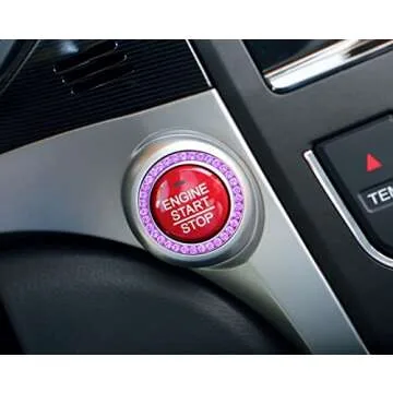 Bling Ring Cover for Push Start Button - Chic Car Decor