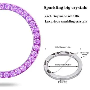 Bling Ring Cover for Push Start Button - Chic Car Decor