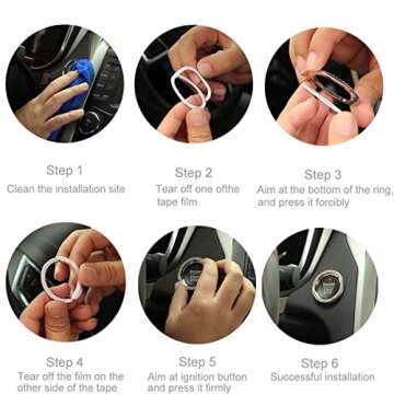 Bling Ring Cover for Push Start Button - Chic Car Decor