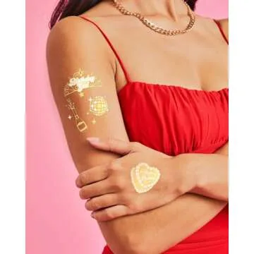Golden Birthday Temporary Tattoos - Fun Party Decorations