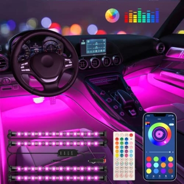 Keepsmile Interior Car Lights - App Control, Music Sync LED