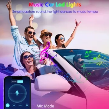 Keepsmile Interior Car Lights - App Control, Music Sync LED