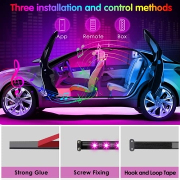 Keepsmile Interior Car Lights - App Control, Music Sync LED